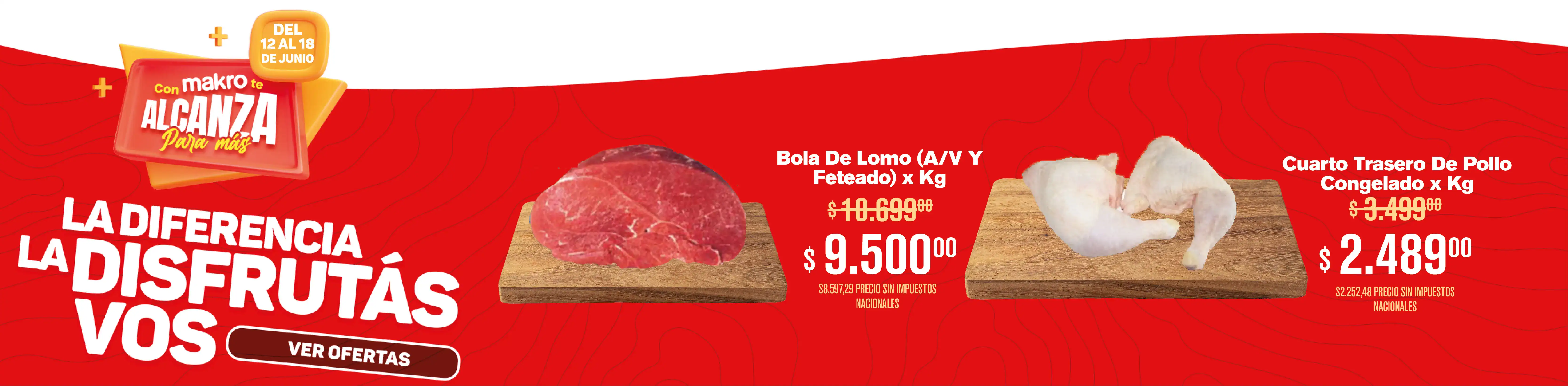 Oferta en carnes de Mayorista Makro