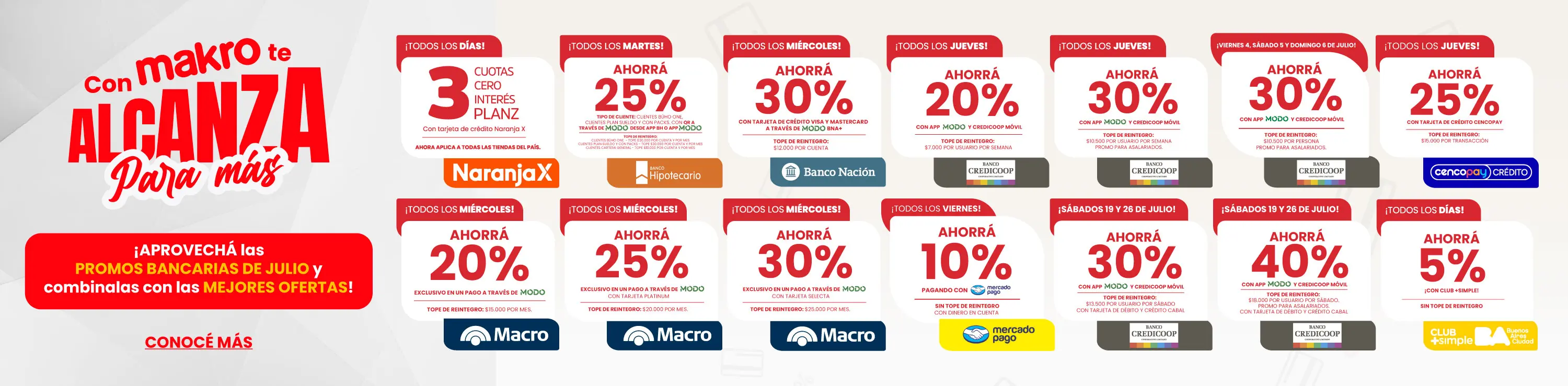 Promos bancarias JUNIO