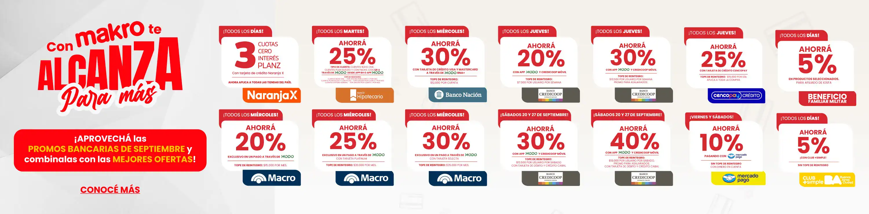 Promos bancarias septiembre