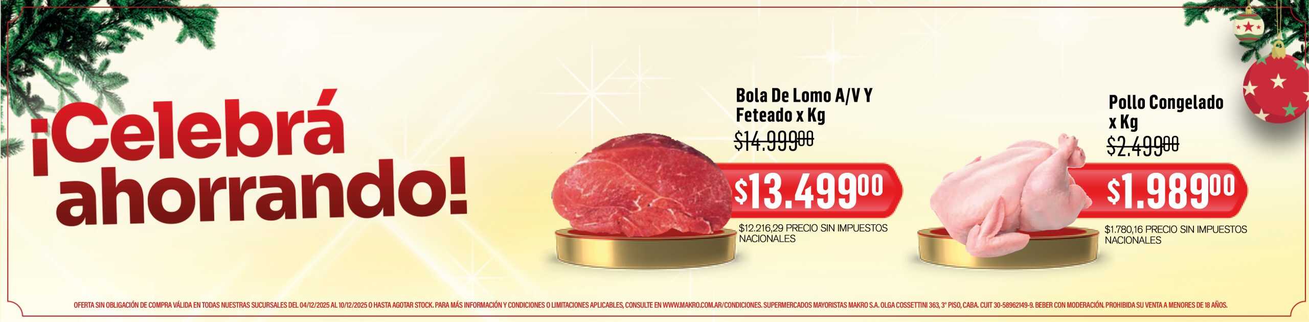  Oferta en bola de lomo y pollo 
