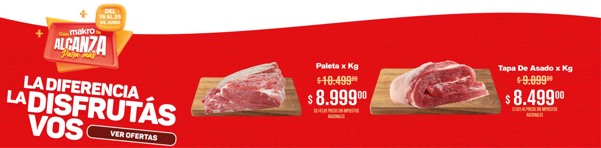 Oferta en carnes de Mayorista Makro