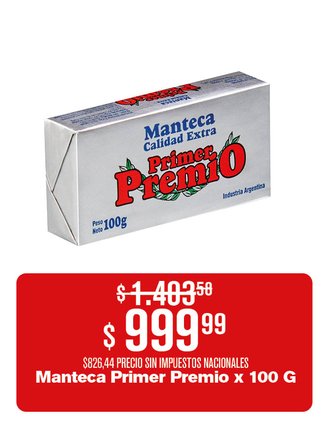  Oferta en manteca 